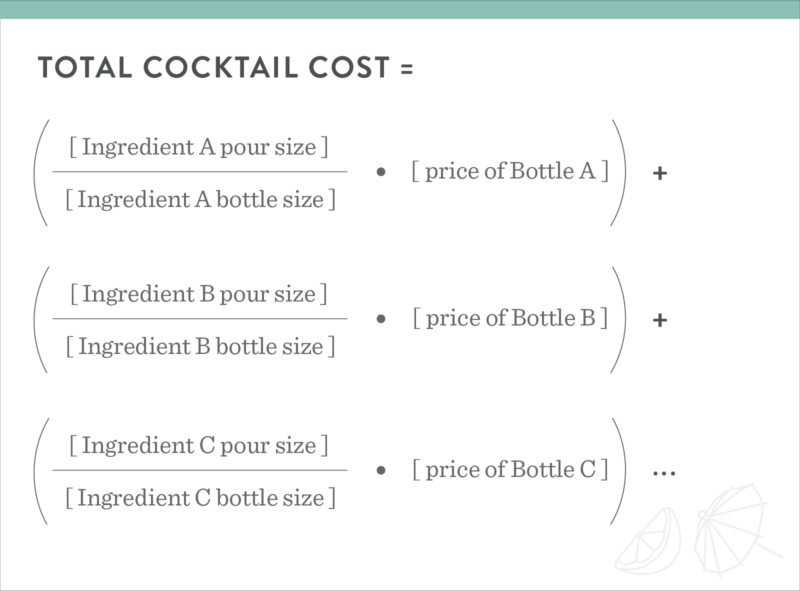 BarMathEquations_v2_Cocktail Costs