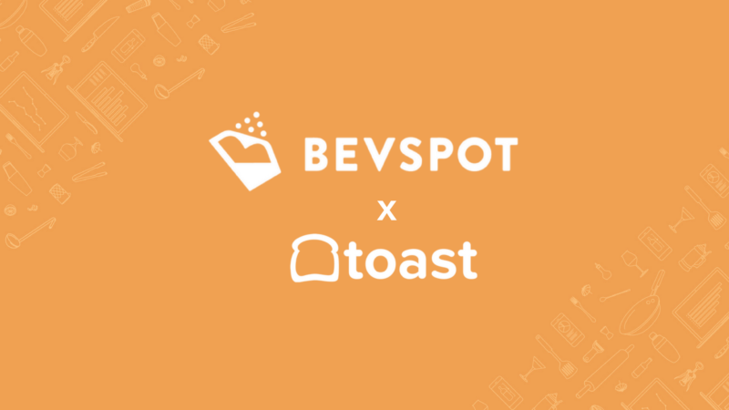 BevSpot logo and toast logo indicating a partnership between the two companies
